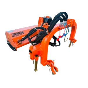 Broyeur d'accotement LIDERFARM 1,25 m – déport 140 cm, orientable +90° à -45°