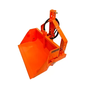 Godet 3 points à basculement hydraulique LIDERFARM 1 m – charge 400 kg, avant ou arrière