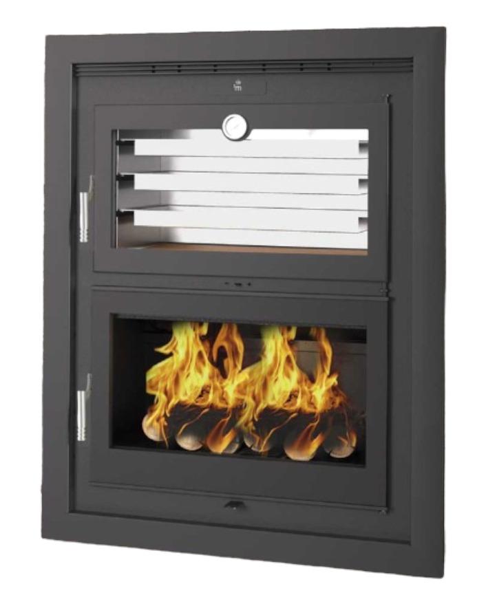 Insert à bois avec four FIREMATIC Nashville 10,9 kW – chauffage et cuisson, 295 m³ – Image 2