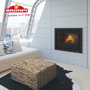 Insert à bois double vitre BRONPI Paris 70 EI 11 kW – ventilé, canalisable, A+