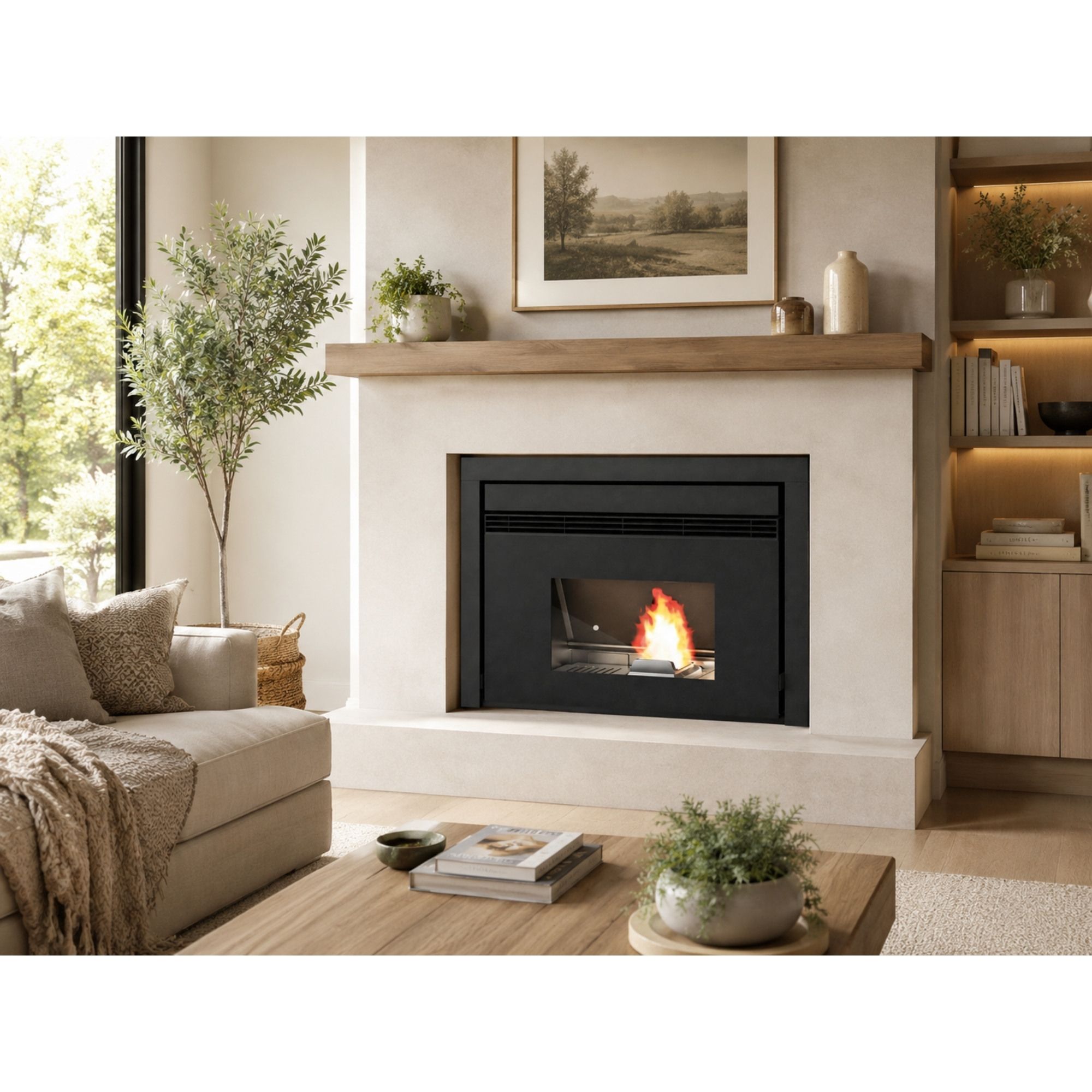 Insert à bois canalisable BRONPI Paris 70 Vision 12 kW – large vitre, Flamme Verte 7* – Image 14