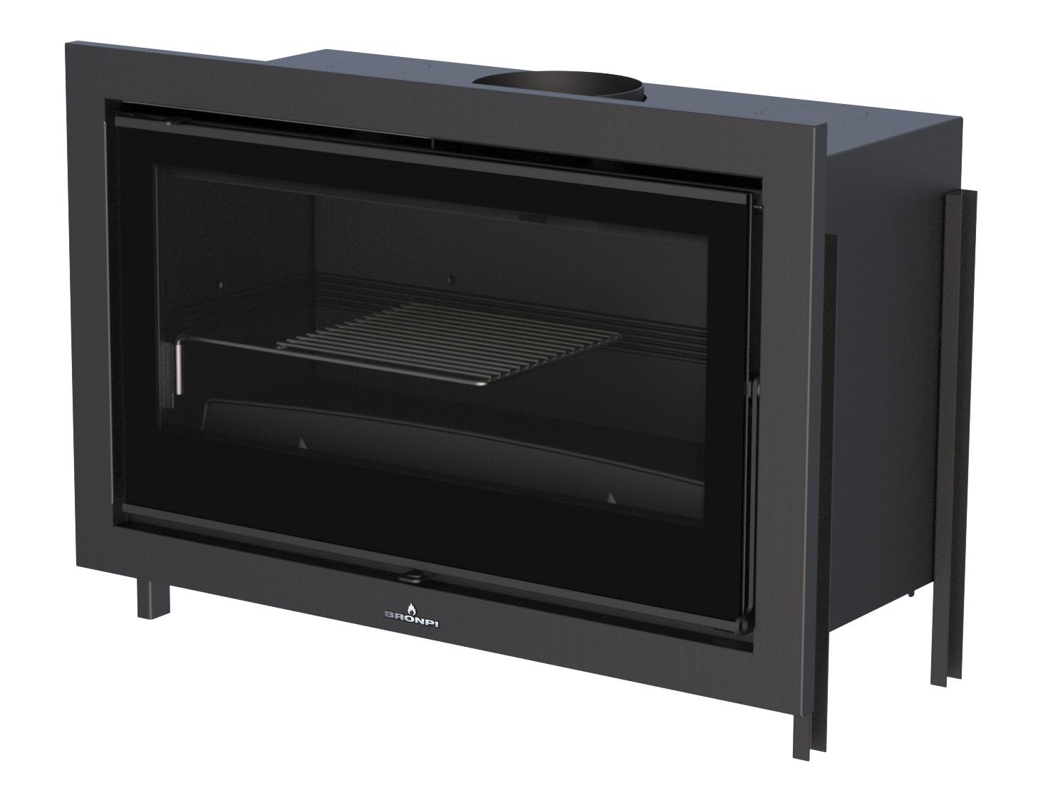 Insert à bois canalisable BRONPI Paris 70 Vision 12 kW – large vitre, Flamme Verte 7* – Image 2