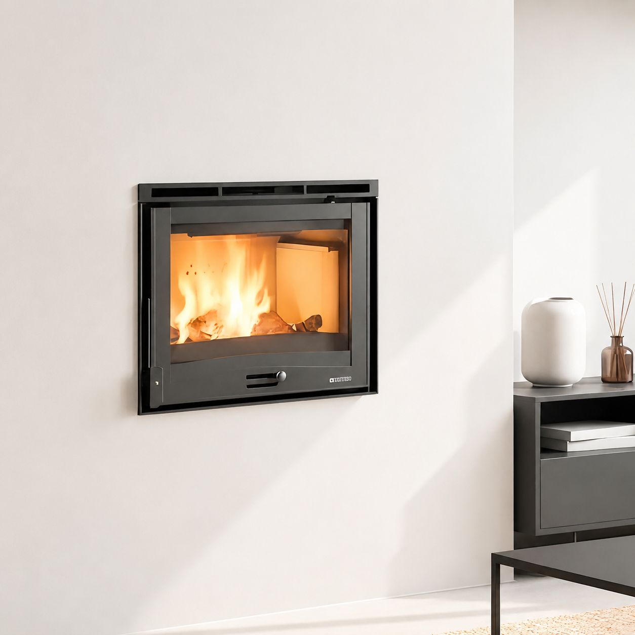 Insert à bois ventilé LA NORDICA Inserto 60.16 – 6,5 kW compact pour cheminée étroite