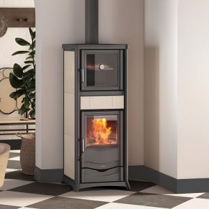 Poêle à bois avec four LA NORDICA Rossella Plus Forno.165 Ceramica 9,4 kW