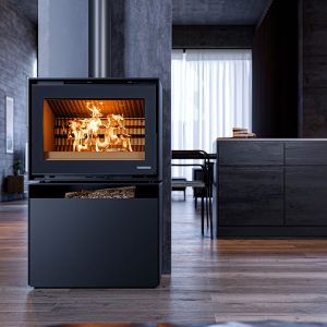Poêle à bois design THERMOROSSI Moonlight 5,7 kW raccordable – EcoDesign 2022