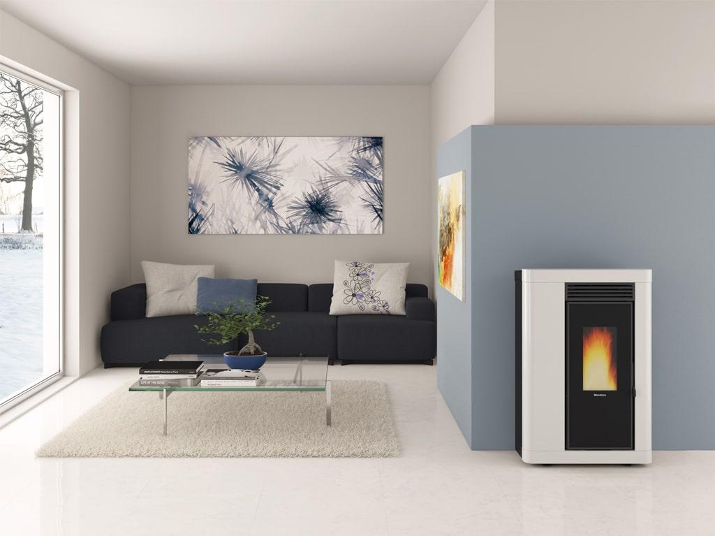 Poêle à granulés extra-plat canalisable EXTRAFLAME Annabella AD Evo 9 kW – 34 cm – Image 4