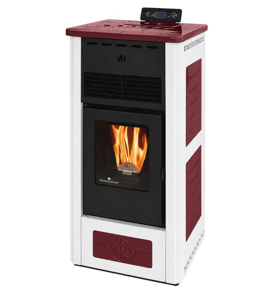 Poêle à granulés céramique PHEBO Febe Bicolore 5S-XL 7,5 kW – rendement 95 %, A++ – Image 3