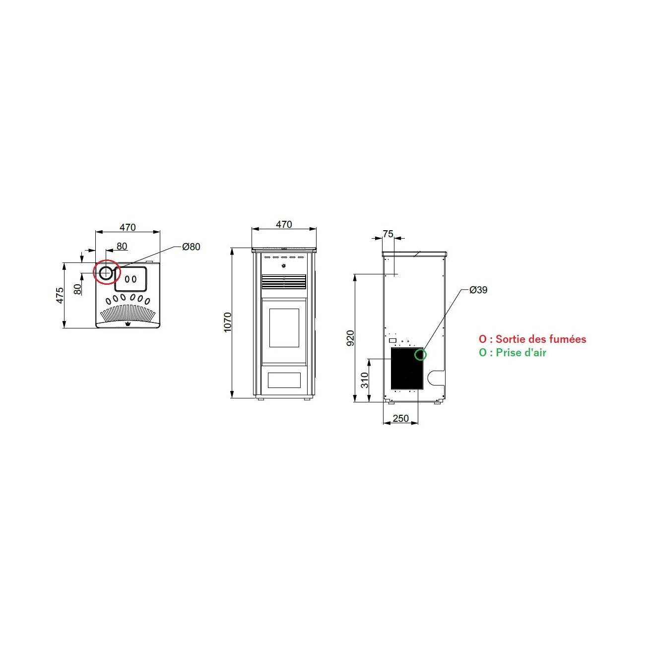 Poêle à granulés céramique PHEBO Febe Bicolore 5S-XL 7,5 kW – rendement 95 %, A++ – Image 9