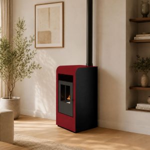Poêle à granulés compact PUNTO FUOCO Giada 8 kW – 50 kg, télécommande incluse