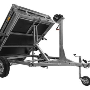 Remorque benne basculante MARTZ Prakti Dumper galvanisée – 206 x 136 cm, treuil inclus