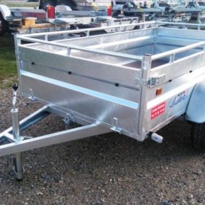 Remorque Lider Robust 39394 double essieu – 253 x 134 cm, ridelles acier 50 cm
