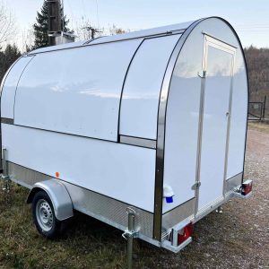 Remorque magasin food truck 2,50 m – PTAC 750 kg, intérieur 250 x 206 x 230 cm