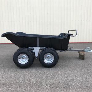Remorque quad benne basculante polypropylène double essieu – PTC 550 kg