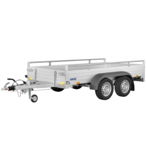 Remorque utilitaire Saris FW2000 Mac ALU double essieu – PTAC 2000 kg, ridelles alu