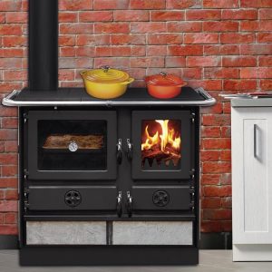 Thermo-cuisinière à bois INTERSTOVES Magnum Hydro SG pierre 14 kW – raccordable radiateurs